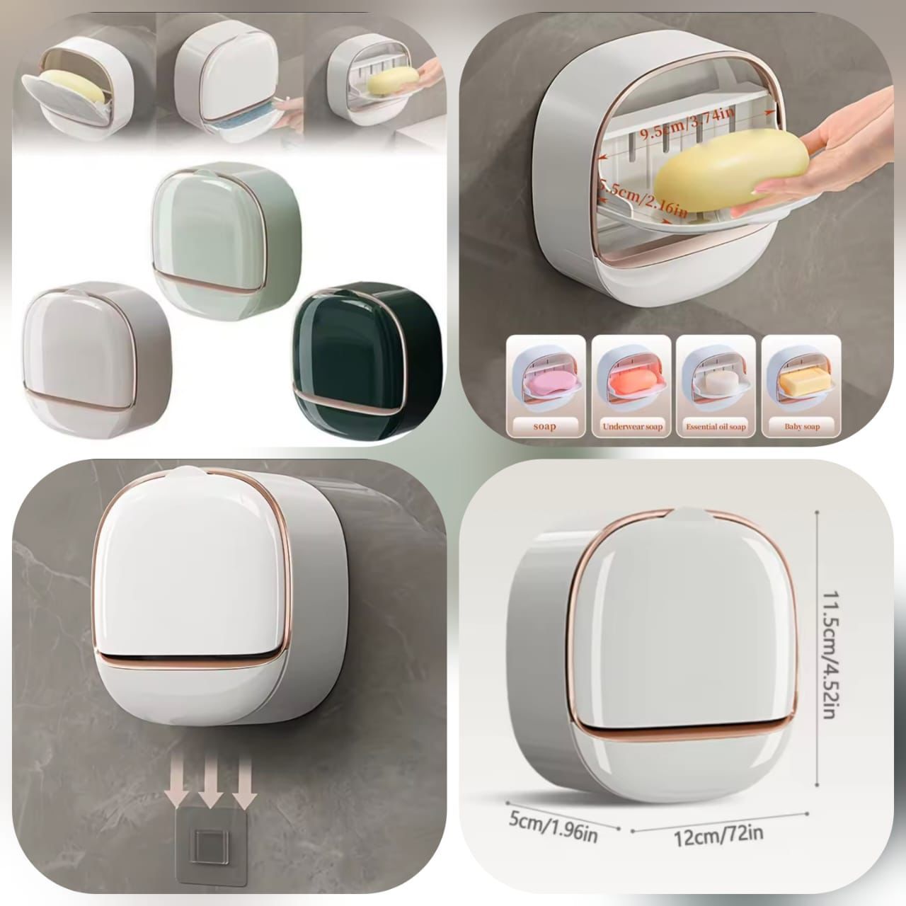 Luxury Soap Holder Punch Free Drain Laundry Soap