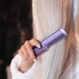 2-in-1 Hair Styling Brush, Straightener, Curler Comb